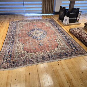 8a Vintage Turkish Isparta Rug 9.3x7