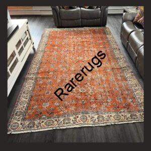 NO Ba Vintage Turkish Isparta Rug 10.8x6.5