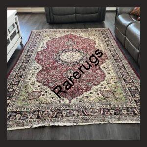 NO Ga 1 Vintage Turkish Isparta Rug 9x6.25