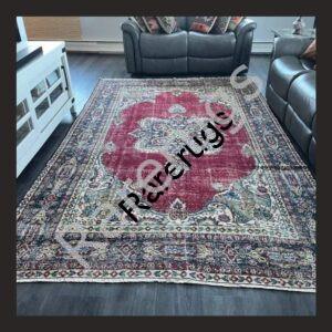 NO Ga Vintage Turkish Isparta Rug 11.3x6.25