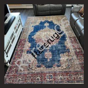 NO Ha Vintage Turkish Isparta Rug 11.3x6.75